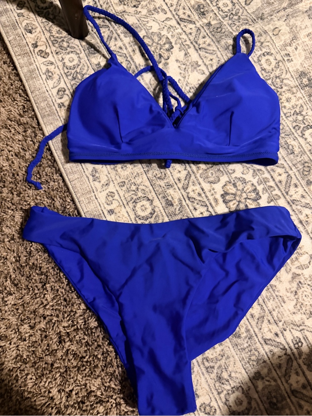 Women's Royal Blue Two-Piece Bikini Swimsuit